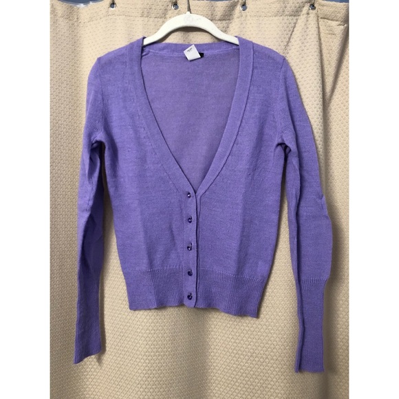J Crew lavender cardigan - Picture 3 of 3